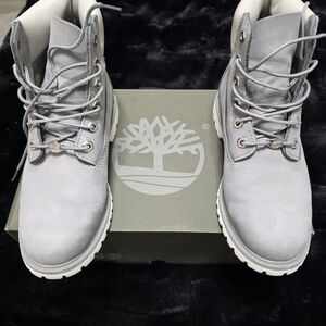 Timberland Light Gray Lace-Up Boots